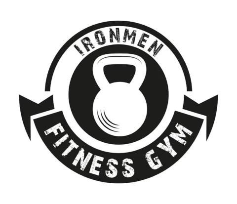 Iron Man Gym Club Logo Design Template