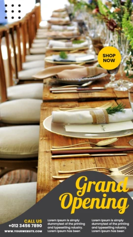 Modern Marketing Restaurant Instagram Story Post Design Template