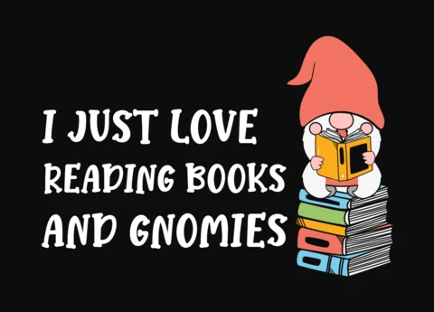 Gnomie Book Lover Reading Club T-Shirt Design