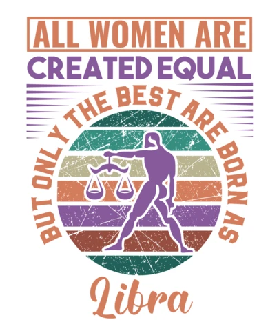 Libra Zodiac Design Template: Empowering Women with Vintage Style