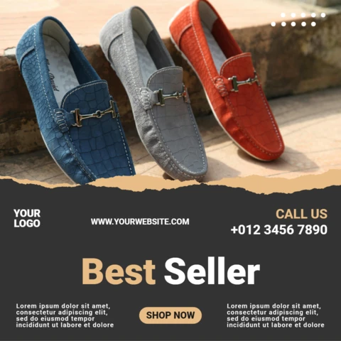 Mode und stil loafers instagram post design vorlage