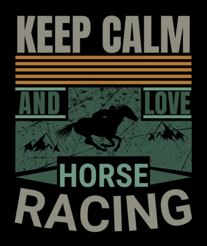 Keep Calm Riding Horse Love Horse Racing T-Shirt Design Template