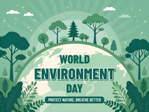 Green Nature-Inspired Editable Template for World Environment Day Design