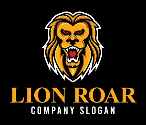 Lion Roar Logo Design Template