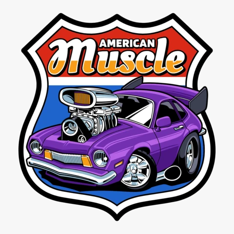 Modèle de conception de t-shirt musculaire américain