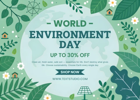 Eco-Friendly Design Template for World Environment Day Promotion
