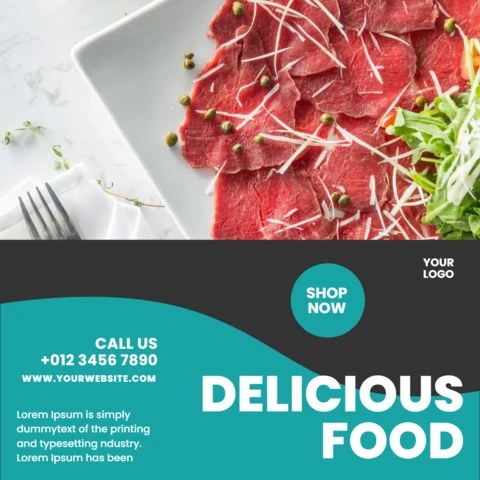 Impactful Food Instagram Promotional Post Design Template