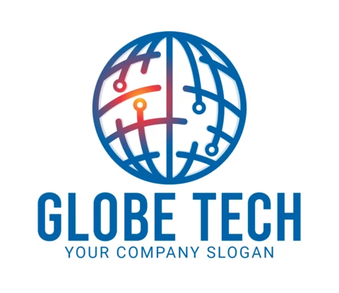 Designvorlage für das Globe-Tech-Logo