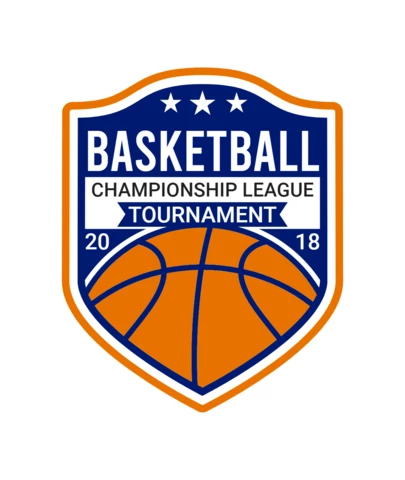 Basketball Tournament Championship Sports Logo Design Template