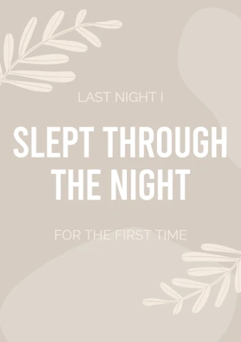 Baby Slept Through The Night Milestone Instagram Post Design Template