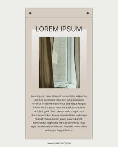 Minimalist Home Decor Flyer Template - Elegant Curtain and Window Design