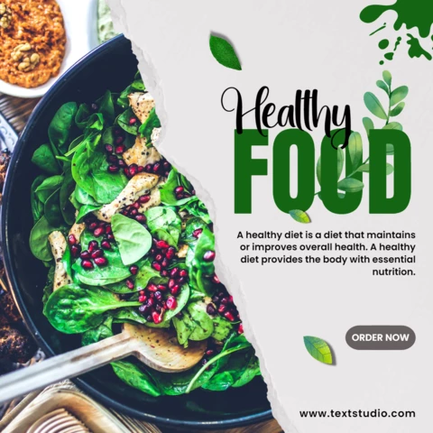 Green Clean Healthy Food Restaurant Promotion Instagram Post