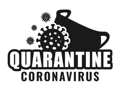 Szablon projektu kwarantanny koronawirusa czarny