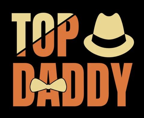 Top Daddy Vintage Hat Design for Father's Day Card Or Merch
