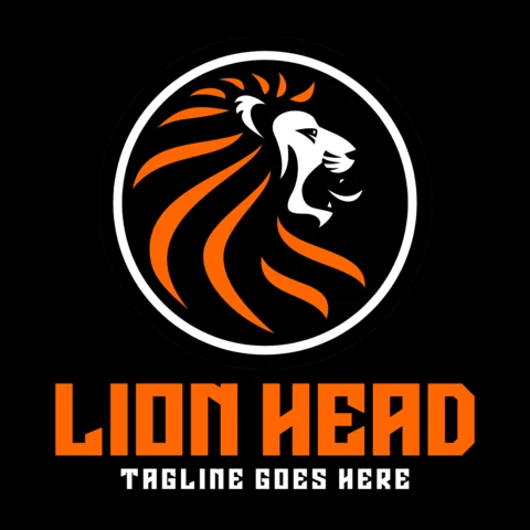 Lion Head Logo Design Template