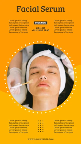 Modelo de design de história do Instagram de publicidade de centro de spa de cor laranja