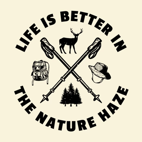 Life is better in nature haze plantilla de diseño de camiseta