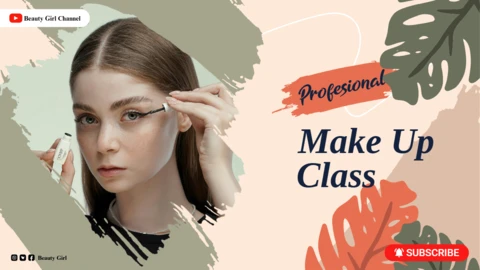 Modèle de vignette pour les soins de beauté de la chaîne youtube