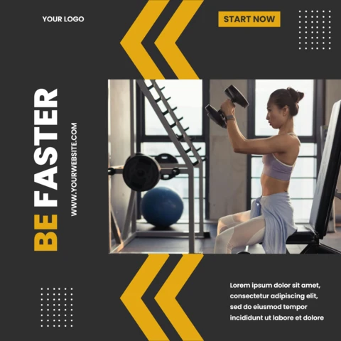 Yellow Chevrons Promotional Instagram Story Design Template