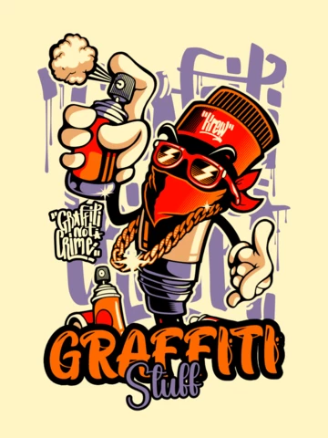 Graffiti Stuff T-shirt Design Template