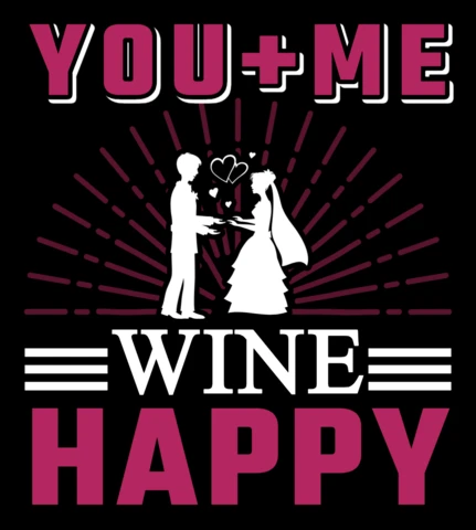Romantic Wedding Design Template with Wine Theme and Playful Typography