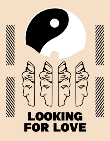 Yin Yang Love Design Template for Apparel and Merchandise