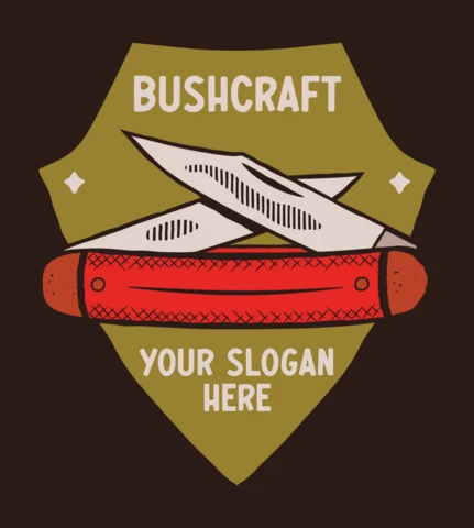 Bushcraft Adventure Badge Template Design