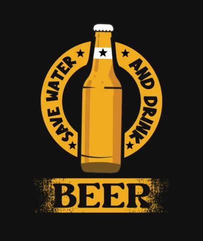 Save Water And Drink Beer T-Shirt Design Template