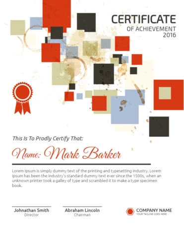 Abstract Corporate Award Certificate Post Design Template