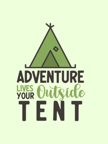 Camping Adventure T-shirt Template Design