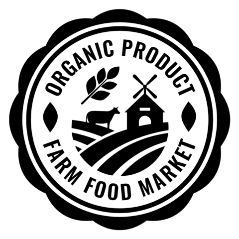 Farm Food Organic Product Logo Design Template
