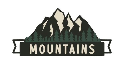 Mountains Badge Template Design