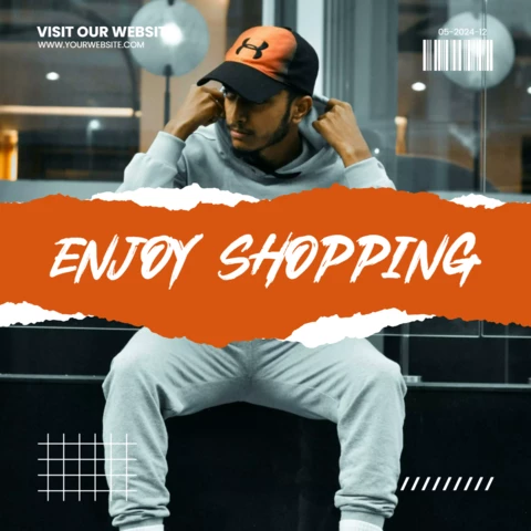 Enjoy Shopping Social Media Post Design Template