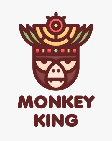 Monkey King Colorful Logo Design Template