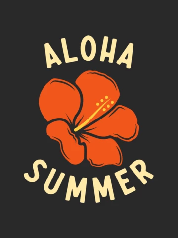 Diseño de plantilla de camiseta de verano Aloha