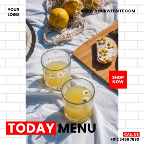 White Brick Wall Metro Style Ad Instagram Post Design Template