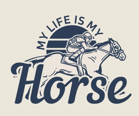 Modèle de conception de t-shirt vintage homme à cheval