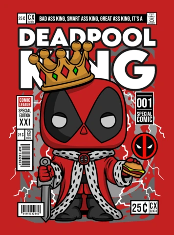 Dead Pool King Cartoon Caricature Magazine Cover Design Template