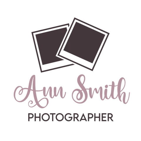 Design de modelo de logotipo de marca de fotógrafo pessoal