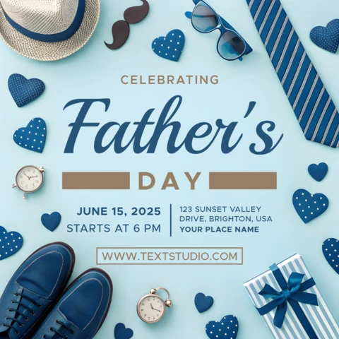 Elegant Father's Day Fashion Items Design for Event Program Template