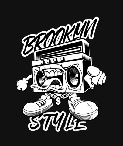 Graffiti Boombox T-Shirt Design Template