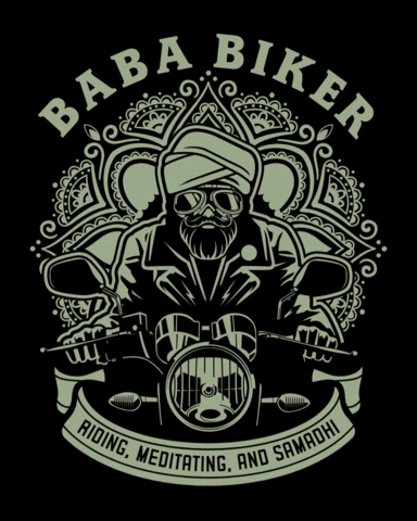 Baba Biker T-shirt Design Template