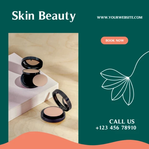Dark Green Modern Spa Center Promotional Instagram Post Design Template