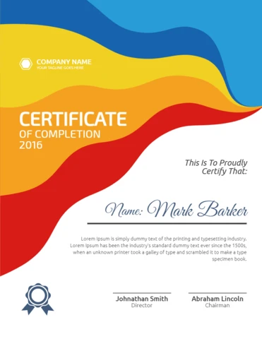 Abstract Modern Professional Corporate Certificate Post Design Template