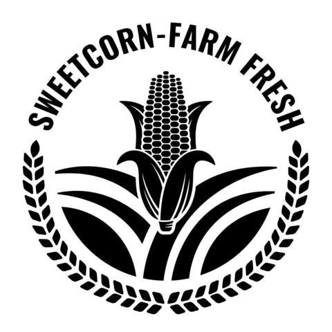 Farm Fresh Sweet Corn Logo Design Template Black