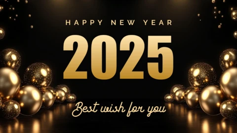 2025 ballon gefüllt silvester party design vorlage