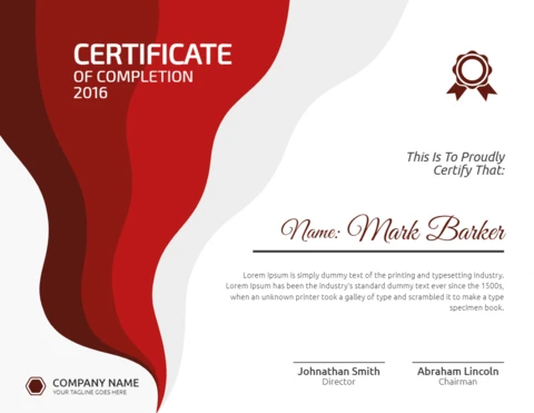 Abstract Modern Professional Corporate Certificate Post Design Template