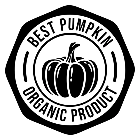 Best Pumpkin Organic Product Logo Design Template