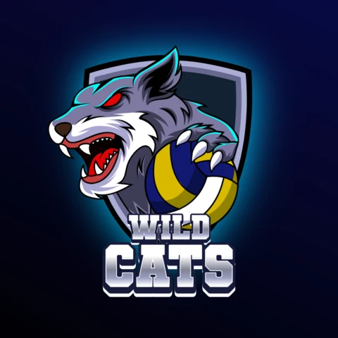 Wild Cats Animal Sport Mascot Team Badge