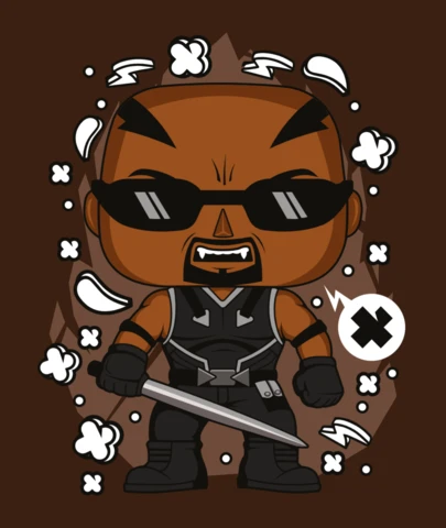Marvel Blade Pop Culture T-Shirt Design Template